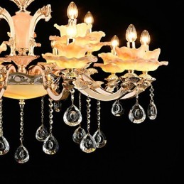 Lámpara colgante de aleación de zinc con cristal, estilo mini, de metal, para interiores y tiendas, 15 bombillas.