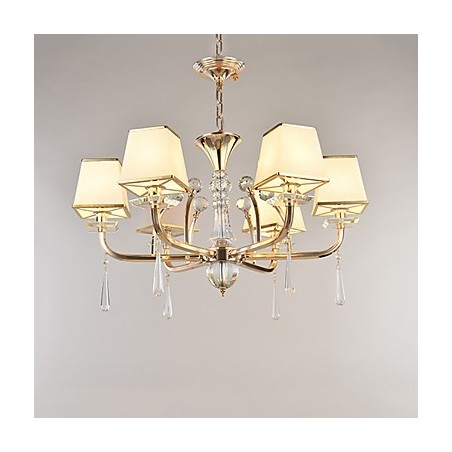 Lámpara de araña moderna contemporánea galvanizada con característica de metal de cristal Lámpara de araña moderna contemporánea galvanizada con característica de metal de cristal