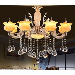 Lámpara colgante de cristal de jade