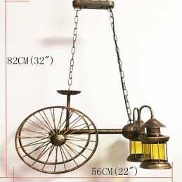 Lámpara de araña de metal con diseño de globo terráqueo estilo rústico vintage retro para diseñadores de estilo mini