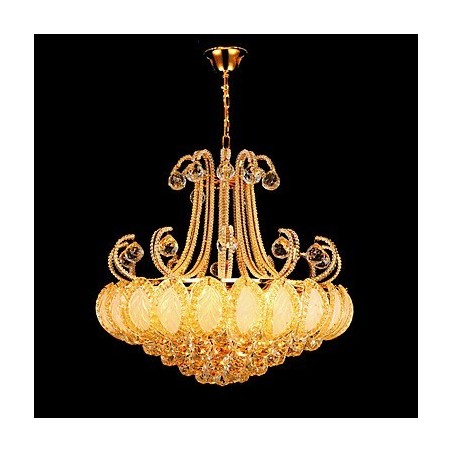 Lámpara colgante de cristal de lujo moderna, diámetro 50 cm, contiene 8 bombillas.