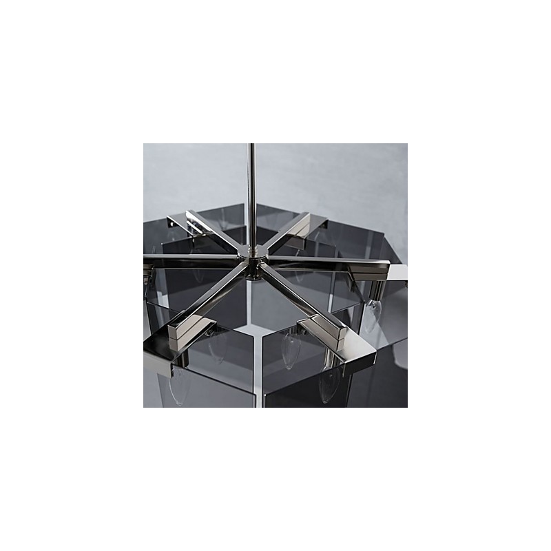 Lámpara de araña de metal de 6 focos para interiores con diseño de cabaña rústica para diseñadores