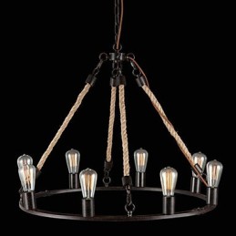 Lámpara de araña de metal con pintura estilo mini vintage