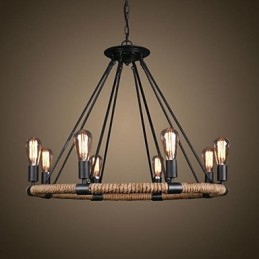 Lámpara colgante de metal con pintura rústica clásica tradicional de estilo vintage retro campestre