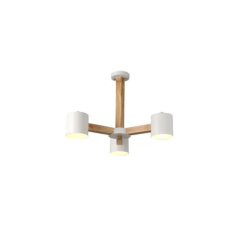 Lámpara de araña de 3 luces, moderna, contemporánea, tradicional, clásica, vintage, estilo campestre, de madera.