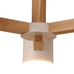 Lámpara de araña de 3 luces, moderna, contemporánea, tradicional, clásica, vintage, estilo campestre, de madera.