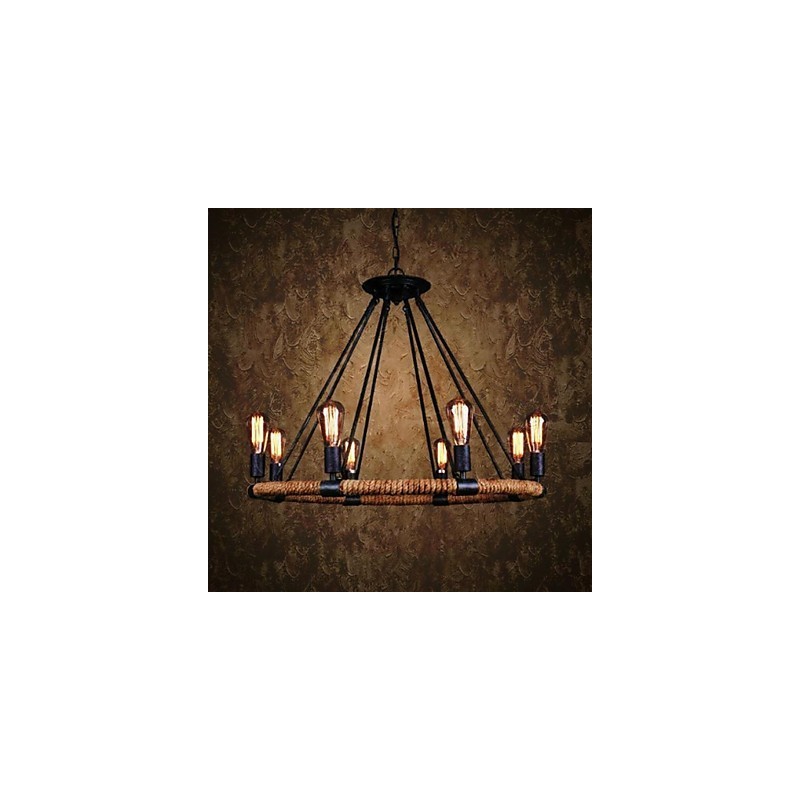 Lámpara colgante de metal con pintura rústica clásica tradicional de estilo vintage retro campestre