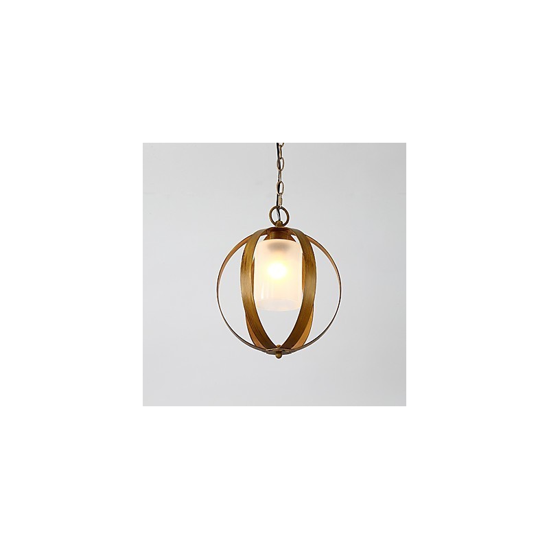 Lámpara colgante de metal estilo industrial americano con pintura en color y cristal estilo loft europeo para decorar interiores.