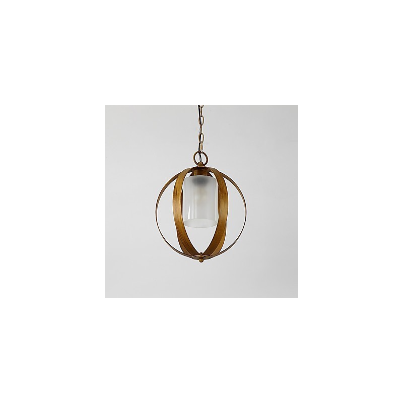 Lámpara colgante de metal estilo industrial americano con pintura en color y cristal estilo loft europeo para decorar interiores.