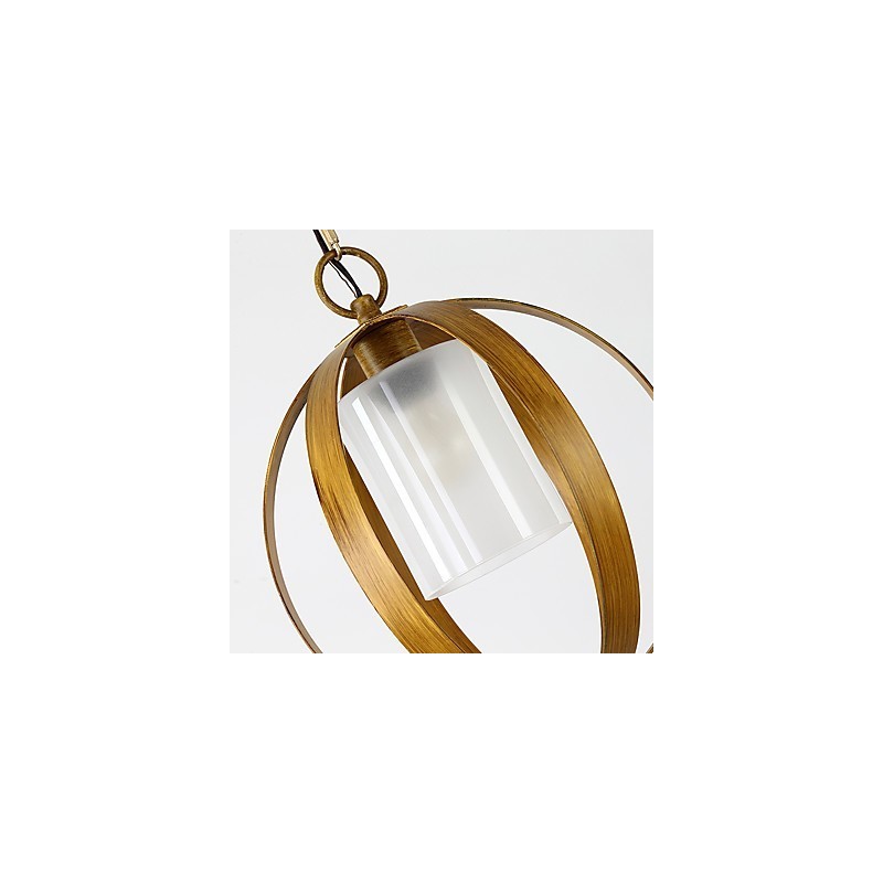 Lámpara colgante de metal estilo industrial americano con pintura en color y cristal estilo loft europeo para decorar interiores.