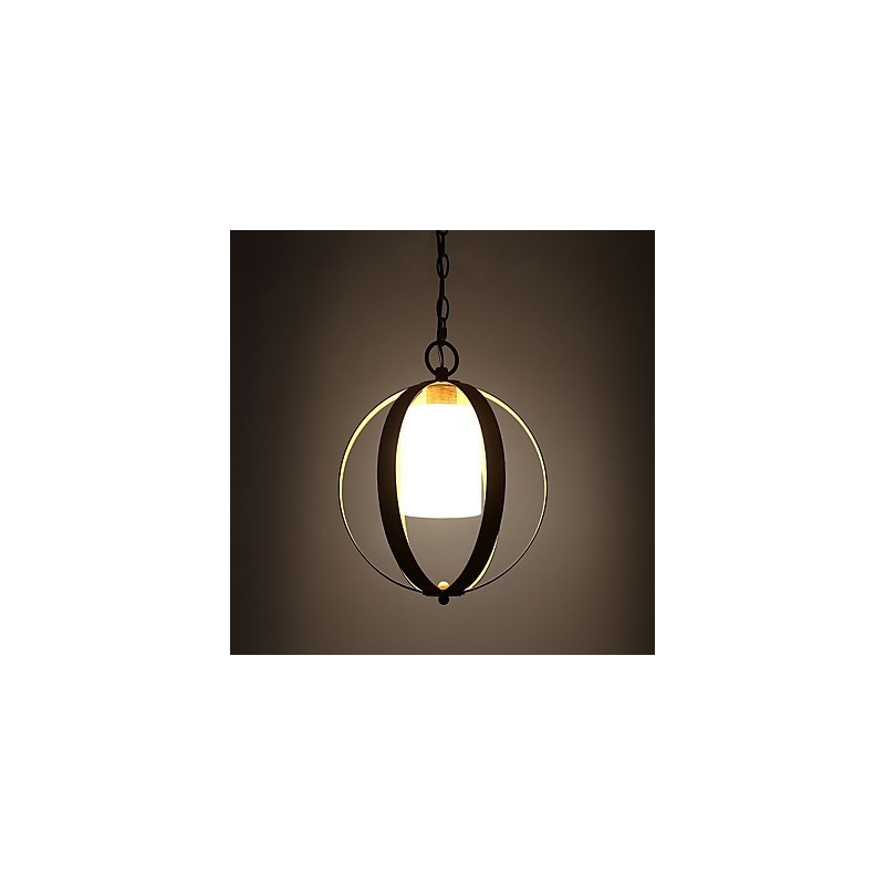 Lámpara colgante de metal estilo industrial americano con pintura en color y cristal estilo loft europeo para decorar interiores.