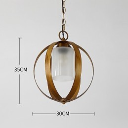 Lámpara colgante de metal estilo industrial americano con pintura en color y cristal estilo loft europeo para decorar interiores.
