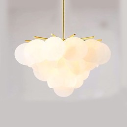 Lámpara colgante de bambú de madera estilo mini con pintura clásica tradicional