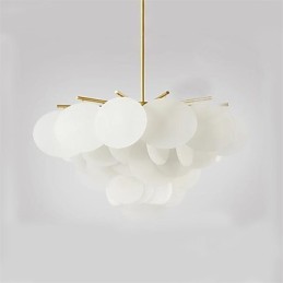 Lámpara colgante de bambú de madera estilo mini con pintura clásica tradicional