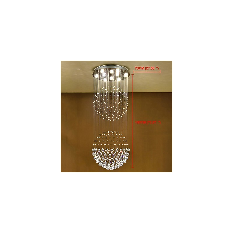 Lámpara colgante de techo de cristal para interiores, lámparas colgantes para el hogar