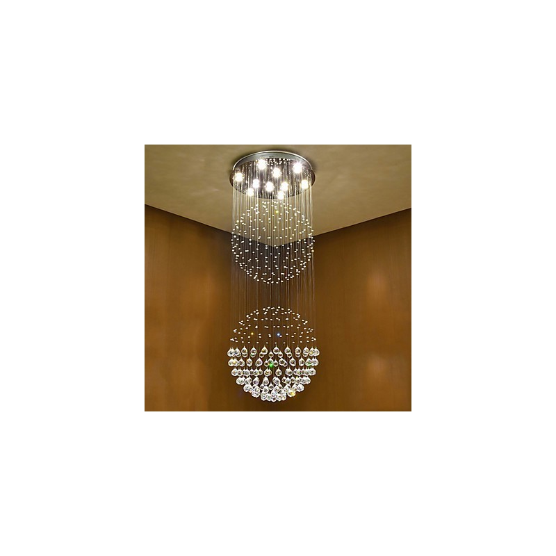 Lámpara colgante de techo de cristal para interiores, lámparas colgantes para el hogar