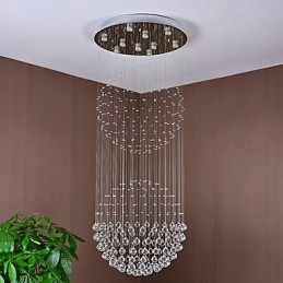 Lámpara colgante de techo de cristal para interiores, lámparas colgantes para el hogar