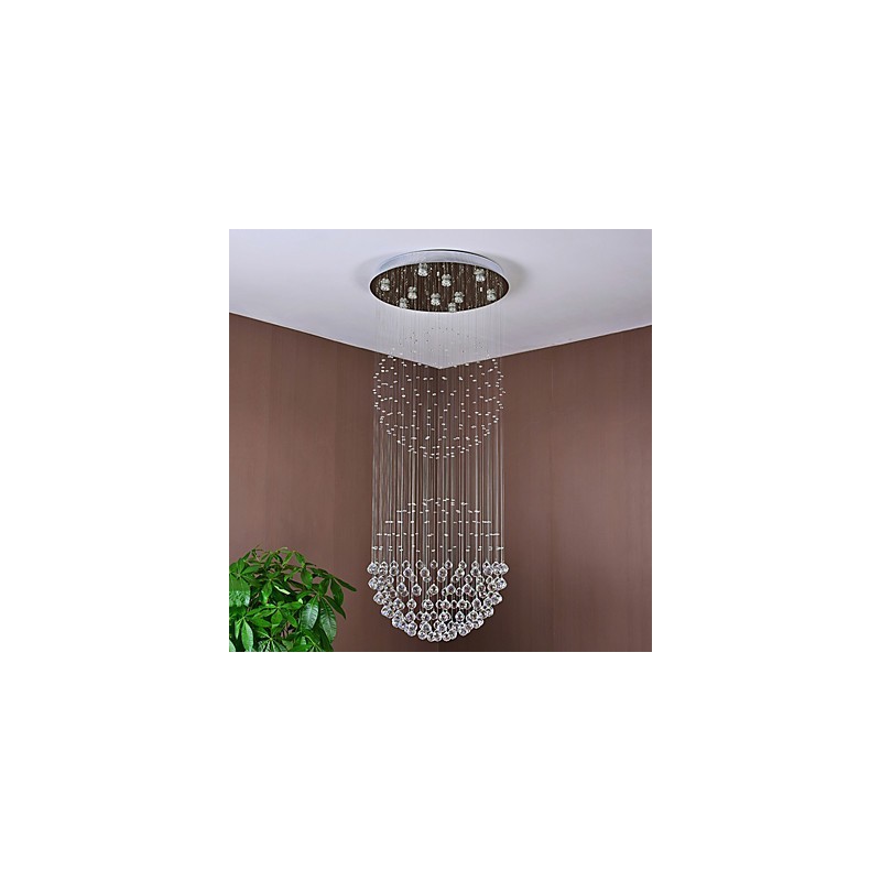 Lámpara colgante de techo de cristal para interiores, lámparas colgantes para el hogar
