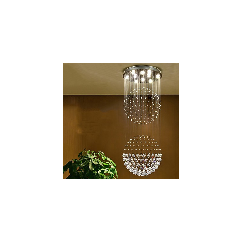 Lámpara colgante de techo de cristal para interiores, lámparas colgantes para el hogar