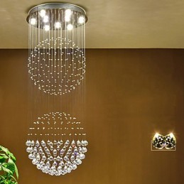 Lámpara colgante de techo de cristal para interiores, lámparas colgantes para el hogar