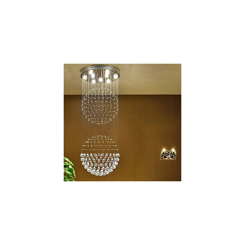 Lámpara colgante de techo de cristal para interiores, lámparas colgantes para el hogar