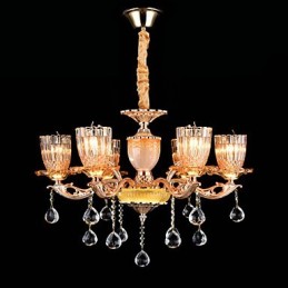 Lámpara colgante de metal estilo mini de cristal, moderna, contemporánea, tradicional, clásica, de aleación de zinc.