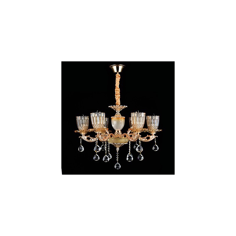 Lámpara colgante de metal estilo mini de cristal, moderna, contemporánea, tradicional, clásica, de aleación de zinc.