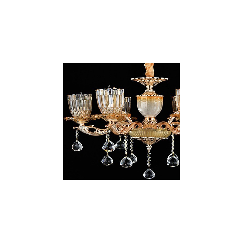 Lámpara colgante de metal estilo mini de cristal, moderna, contemporánea, tradicional, clásica, de aleación de zinc.