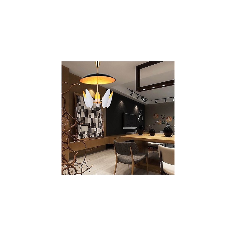Lámpara colgante contemporánea moderna de 5 luces con diseño de arte breve
