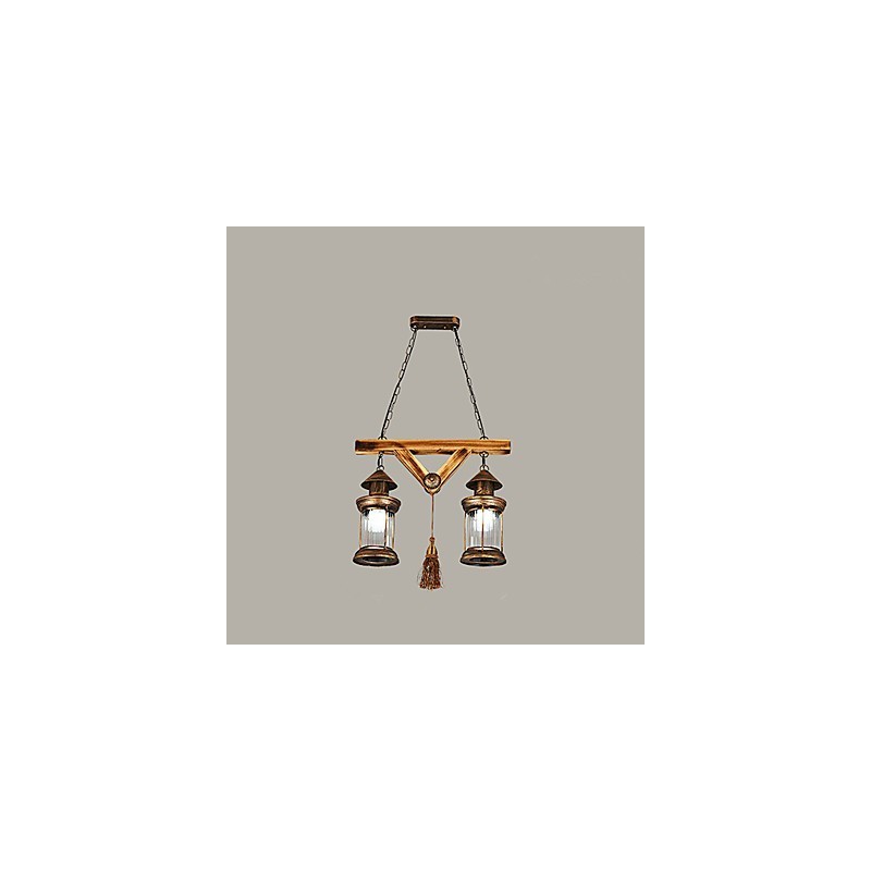 Lámpara de araña de metal con diseño de globo rústico estilo cabaña, estilo vintage retro, con pintura campestre para diseñadores de estilo mini.