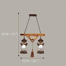 Lámpara de araña de metal con diseño de globo rústico estilo cabaña, estilo vintage retro, con pintura campestre para diseñadores de estilo mini.