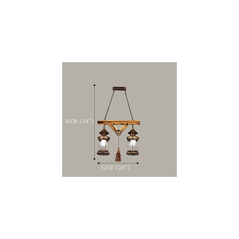 Lámpara de araña de metal con diseño de globo rústico estilo cabaña, estilo vintage retro, con pintura campestre para diseñadores de estilo mini.