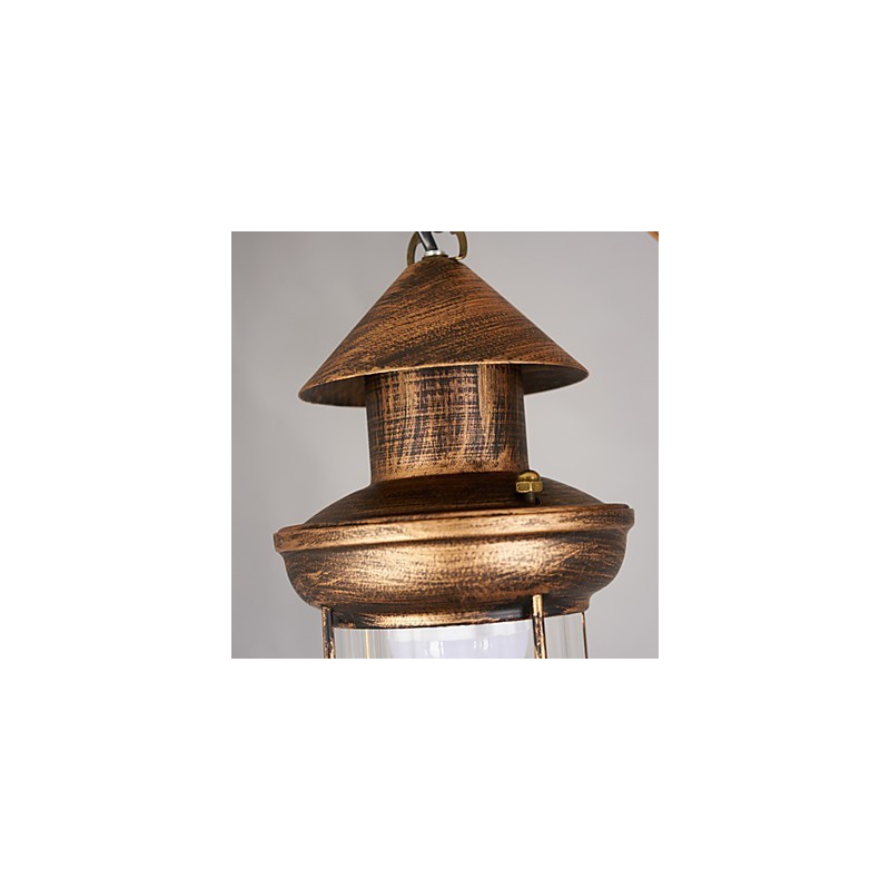 Lámpara de araña de metal con diseño de globo rústico estilo cabaña, estilo vintage retro, con pintura campestre para diseñadores de estilo mini.
