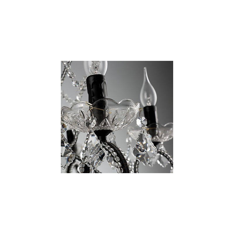 Lámpara de araña de cristal de 8 luces, moderna, contemporánea, tradicional, clásica, rústica, estilo cabaña, vintage, retro.