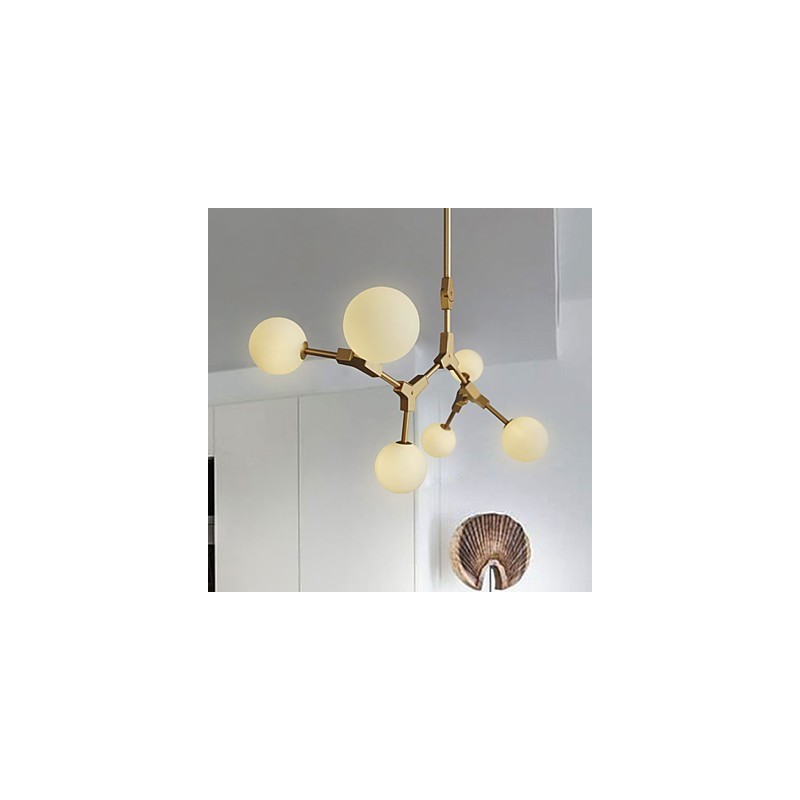 Lámpara colgante de bambú de madera estilo mini con pintura clásica tradicional