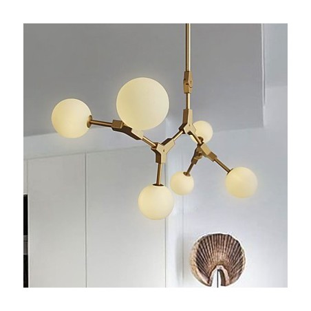 Lámpara colgante de bambú de madera estilo mini con pintura clásica tradicional