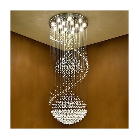Lámpara colgante de techo de cristal moderna, lámpara de araña para interiores, lámparas colgantes para el hogar, accesorios de iluminación