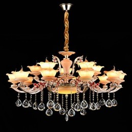 Lámpara colgante de aleación de zinc con cristal, estilo mini, de metal, para interiores y tiendas, 15 bombillas.