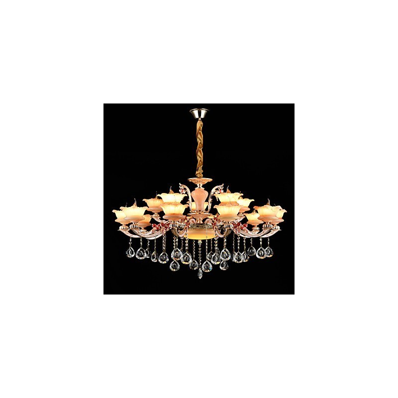 Lámpara colgante de aleación de zinc con cristal, estilo mini, de metal, para interiores y tiendas, 15 bombillas.