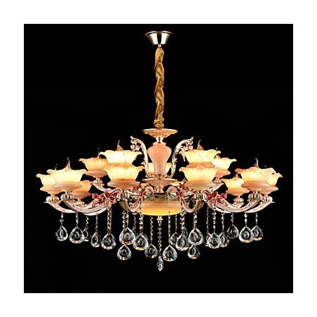 Lámpara colgante de aleación de zinc con cristal, estilo mini, de metal, para interiores y tiendas, 15 bombillas.