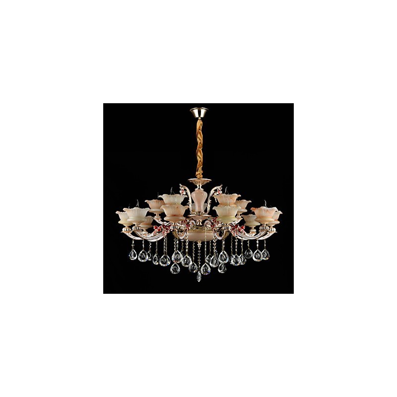 Lámpara colgante de aleación de zinc con cristal, estilo mini, de metal, para interiores y tiendas, 15 bombillas.