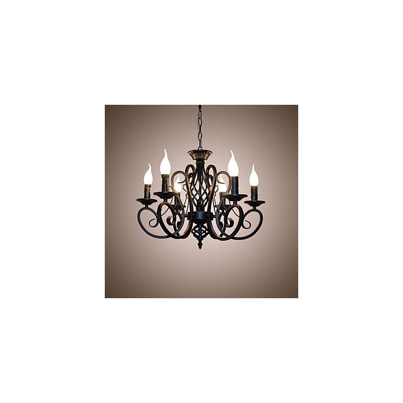 Lámpara de araña de estilo europeo para comedor, sencilla, original, innovadora, con 6 luces.