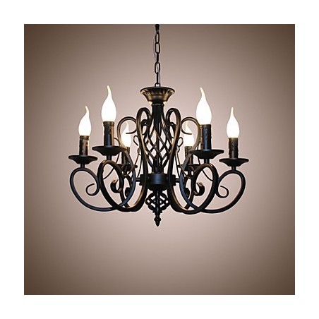 Lámpara de araña de estilo europeo para comedor, sencilla, original, innovadora, con 6 luces. Lámpara de araña de estilo europeo para comedor, sencilla, original, innovadora, con 6 luces.