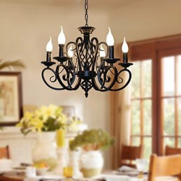 Lámpara de araña de estilo europeo para comedor, sencilla, original, innovadora, con 6 luces.