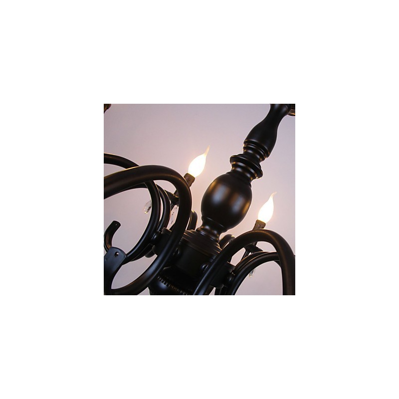 Lámpara de vela de cristal de estilo europeo, lámpara de tienda de ropa, lámparas y linternas, proyecto de decoración, lámpara colgante.