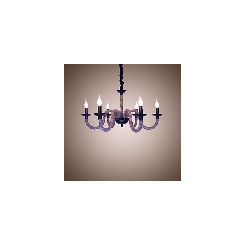 Lámparas de hierro vintage estilo loft industrial, estilo viento, para tiendas, candelabros de cuerda.