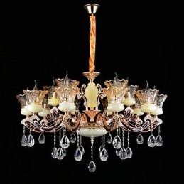 Lámpara colgante de aleación de zinc con cristal, estilo mini, de metal, para interiores y tiendas, 15 bombillas.