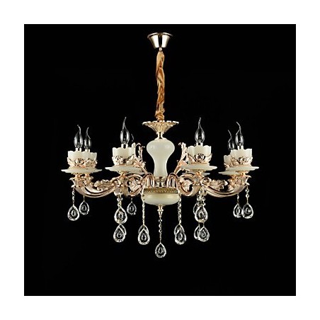 Lámpara de araña de metal estilo mini de cristal con 8 bombillas, con una aleación de zinc clásica tradicional. Lámpara de araña de metal estilo mini de cristal con 8 bombillas, con una aleación de zinc clásica tradicional.