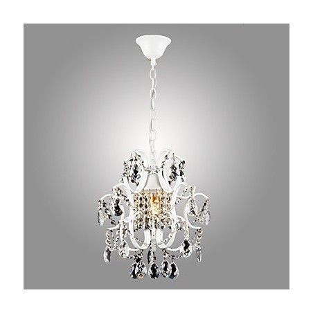 Lámpara de araña de hierro pintado con cristal transparente, iluminación moderna Lámpara de araña de hierro pintado con cristal transparente, iluminación moderna