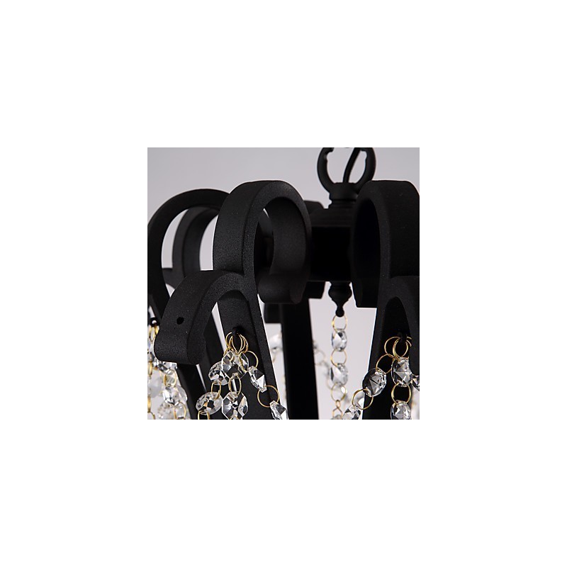 Lámpara de araña de cristal de 8 luces, moderna, contemporánea, tradicional, clásica, rústica, estilo cabaña, vintage, retro, con farol y tambor, estilo campestre.